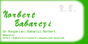 norbert babarczi business card